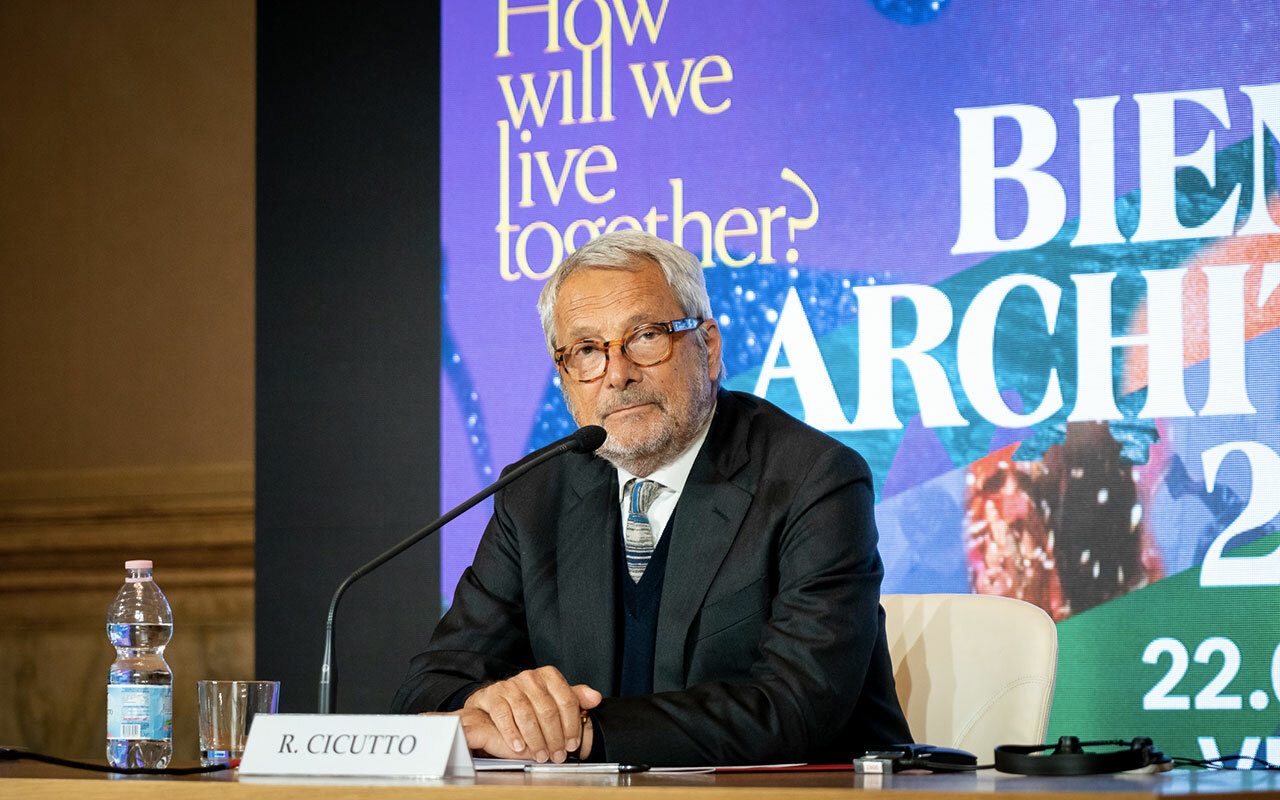Presidente Roberto Cicutto conferenza stampa 12 aprile 2021 Photo By Andrea Avezzu Courtesy of La Biennale di Venezia